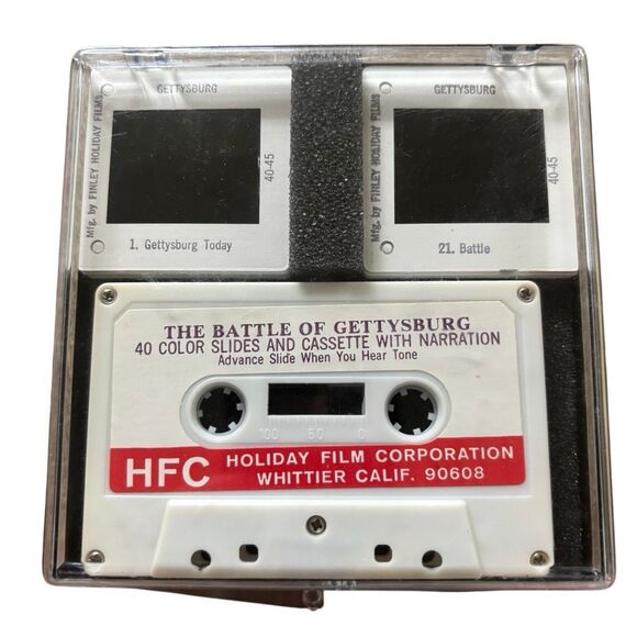 Battle Of Gettysburg 40 Color Slides And Cassette Narration Holiday Film Corp. - Picture 1 of 3